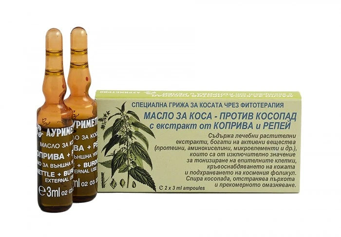 Ампули при косопад с екстракт от коприва репей и витамини