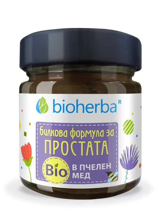 Билкова формула за простата в био пчелен мед 280гр