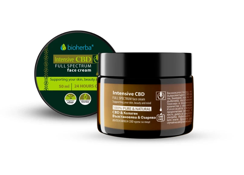 Интензивен CBD крем за лице с колаген 50 мл