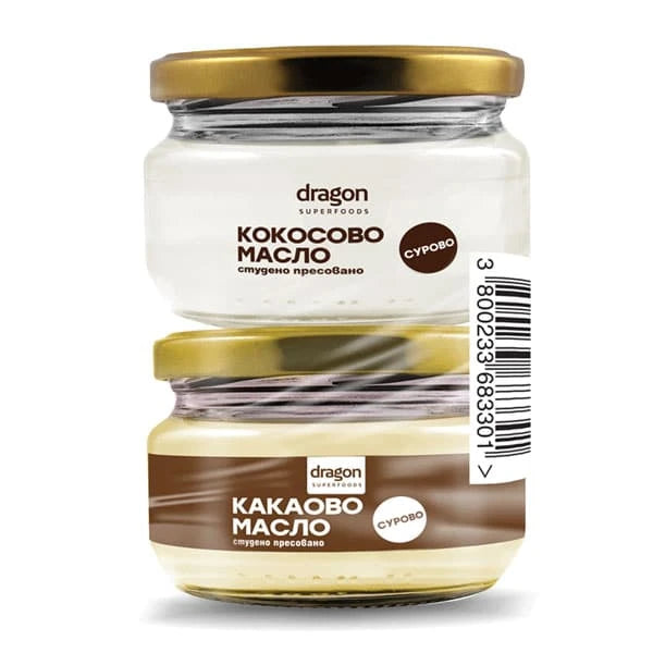 Кокосово масло 100 мл + какаово масло 100 мл