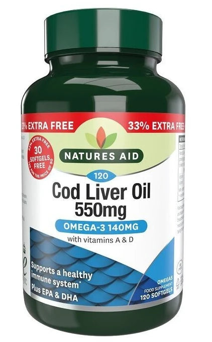 Масло от черен дроб на треска Cod Liver Oil 550мг 120 капс