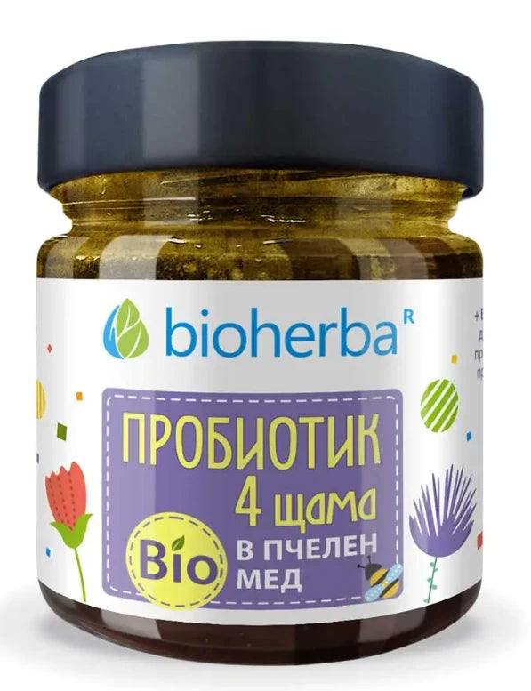 Пробиотик 4 щама в био пчелен мед, 280гр