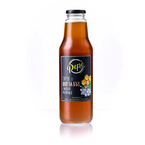 Сироп от цвят от бъз с мента и пчелен мед - 750 ml.-PEPE