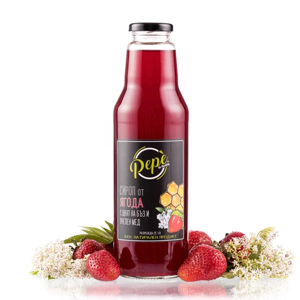 Сироп от ягода с цвят на бъз и пчелен мед - 750 ml. - PEPE