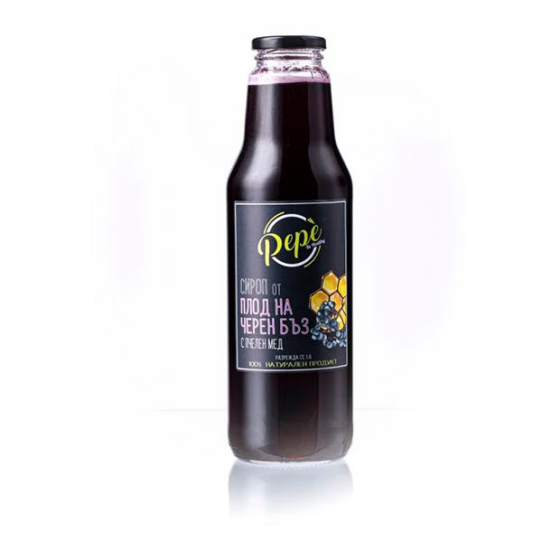 Сироп от плод на черен бъз с пчелен мед - 750 ml. - PEPE